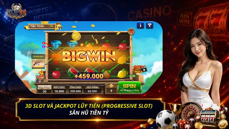 3D Slot và Jackpot lũy tiến (Progressive Slot) - Săn hũ tiền tỷ