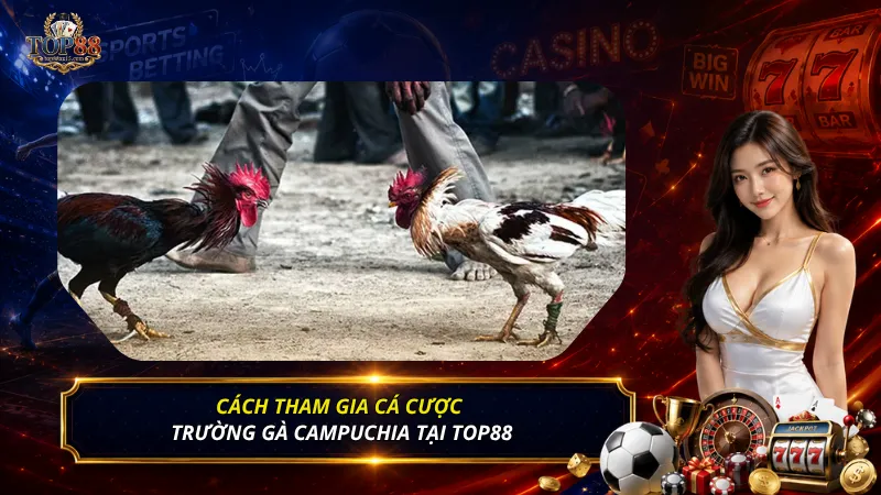Cách tham gia cá cược trường gà Campuchia tại Top88