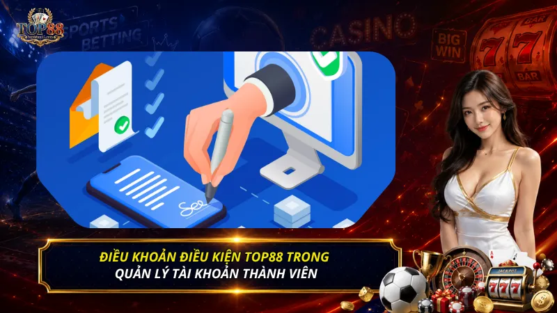 Điều khoản điều kiện Top88 trong quản lý tài khoản thành viên