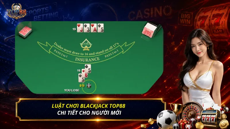 Luật chơi Blackjack Top88 chi tiết cho người mới