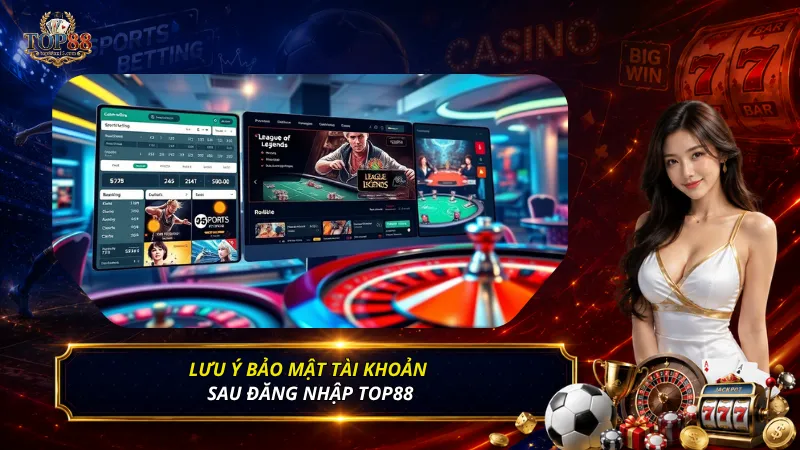 Lưu ý bảo mật tài khoản sau đăng nhập Top88