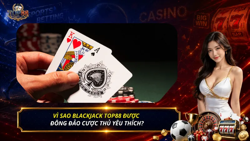 Vì sao Blackjack Top88 được đông đảo cược thủ yêu thích?