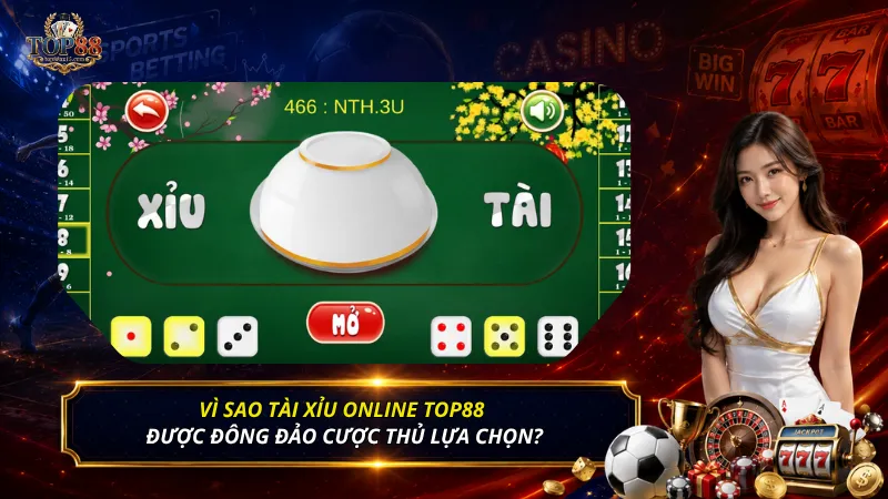 Vì sao tài xỉu online Top88 được đông đảo cược thủ lựa chọn?